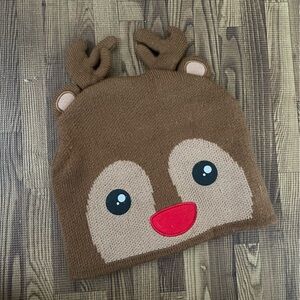 Rudolf Christmas Beanie with antlers